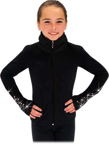 Chloe Noel JS883P Contrast Elite Polartec figure Skating jacket with Thumb holes