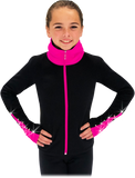 Chloe Noel JS883P Contrast Elite Polartec figure Skating jacket with Thumb holes