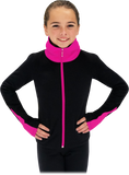 Chloe Noel JS883P Contrast Elite Polartec figure Skating jacket with Thumb holes