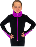 Chloe Noel JS883P Contrast Elite Polartec figure Skating jacket with Thumb holes