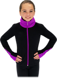 Chloe Noel JS883P Contrast Elite Polartec figure Skating jacket with Thumb holes
