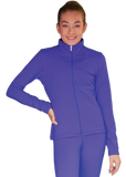 Chloe Noel JT811 Solid Fleece Fitted Elite Figure Skating Jacket w/ Thumb Holes