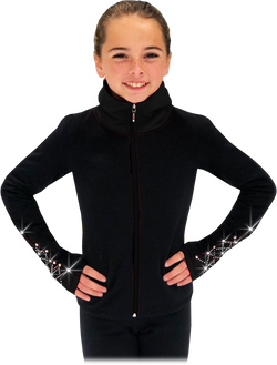 Chloe Noel JS883P Contrast Elite Polartec figure Skating jacket with Thumb holes