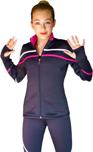 2 Tone Piping Fleece Jacket J618F-CN