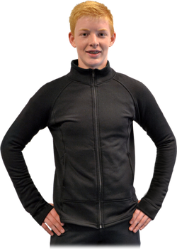 Chloe Noel Unisex Fleece Jackets w Zipper Pockets & Thumb Holes (Black) JT88U(BB)